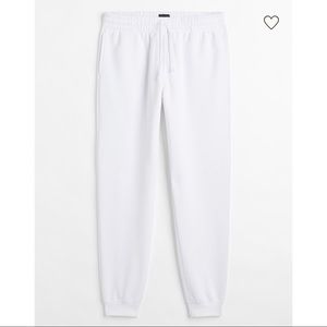 H&M High Waisted on Women/Unisex White Sweatpants/Joggers
